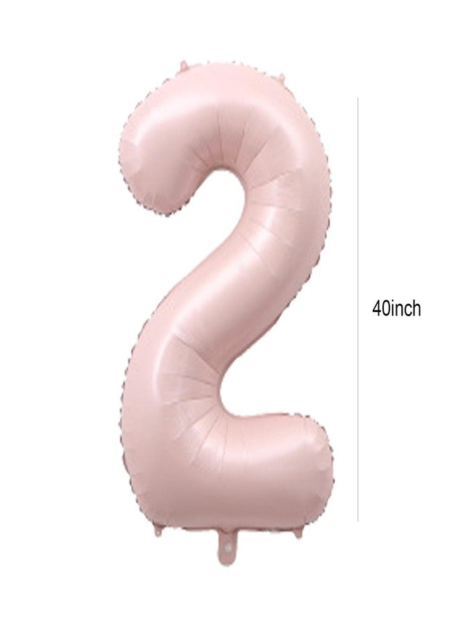PLAP Happy Birthday Number balloon Flower Balloon Set Birthday Party Decoration (Number 2) - Image 2